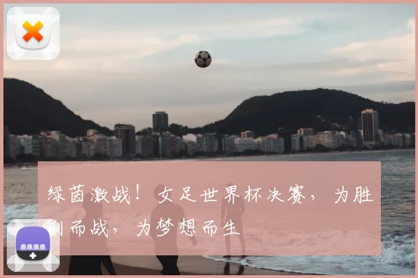 绿茵激战!女足世界杯决赛,为胜利而战,为梦想而生